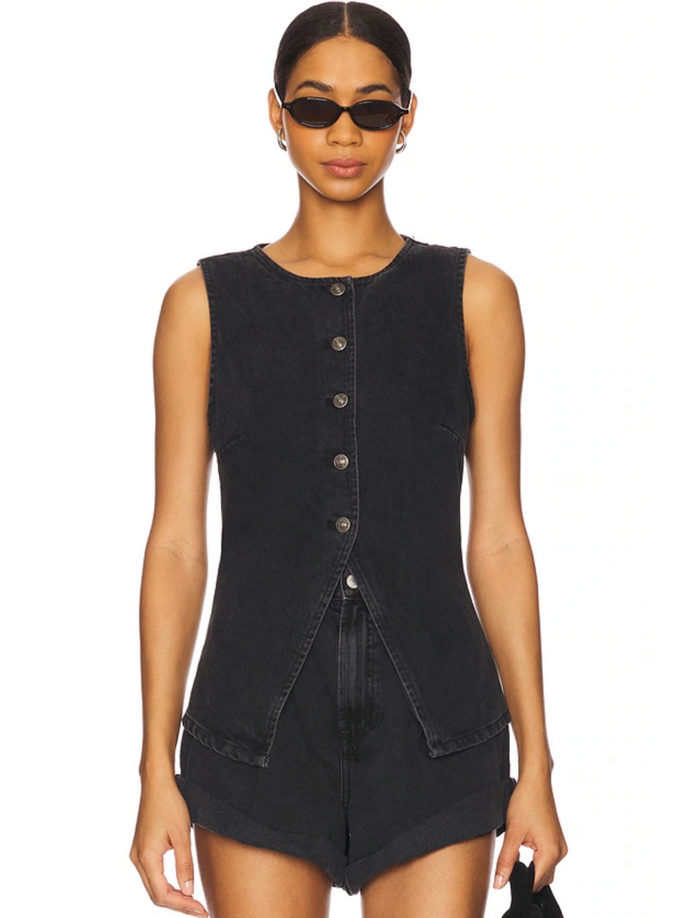 Free People We The Free Aimee Vest in Black